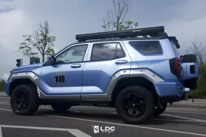 Glossy Metallic Columbia Blue Car Wrap