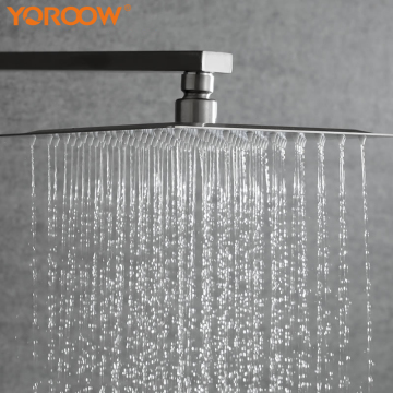 Modern 10-Inch High Pressure Rainfall Shower Head 304 Stainless Steel Square Showerhead