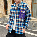 Men's casual plaid shirt