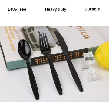 Disposable Food Grade PP Plastic Spoon Cutlery Set with Napkin