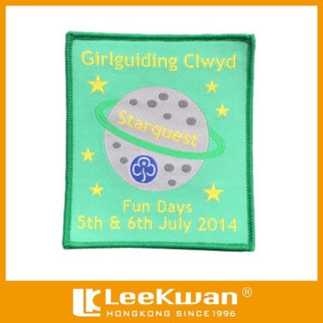 Planet And Little Stars Woven Lable Badge Embroidery Patch For Clothing