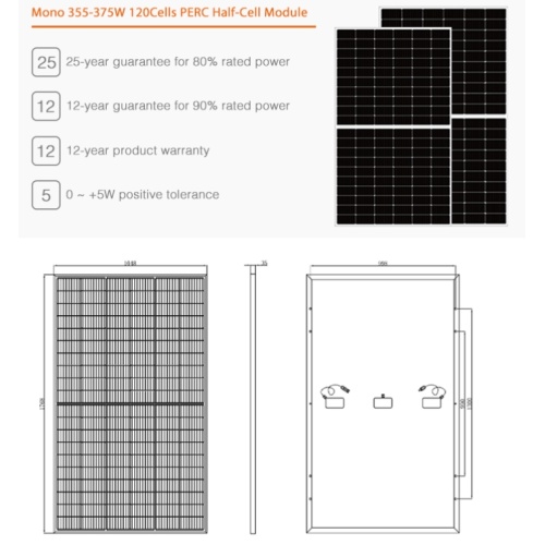 Title: Upgrade Your Solar Power Generation with Mono 355W to 375W Panels featuring 120 Cells