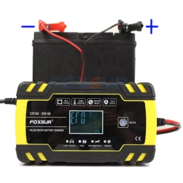 FOXSUR 12V 24V Car Motorcycle Battery Charger