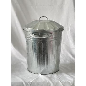 12L household galvanized trash can