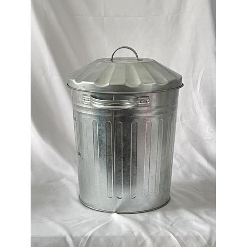 12L household galvanized trash can