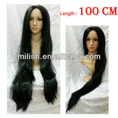 MPW-1048 Party Cheap Long Rapunzel Black Wigs for Halloween
