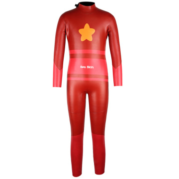 Trajes de mergulho de neoprene infantil de neoprene nas costas com zíper suave para pele