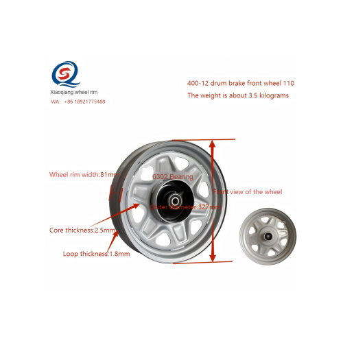 Duración duradera de la rueda delantera de 327 mm para uso duradero