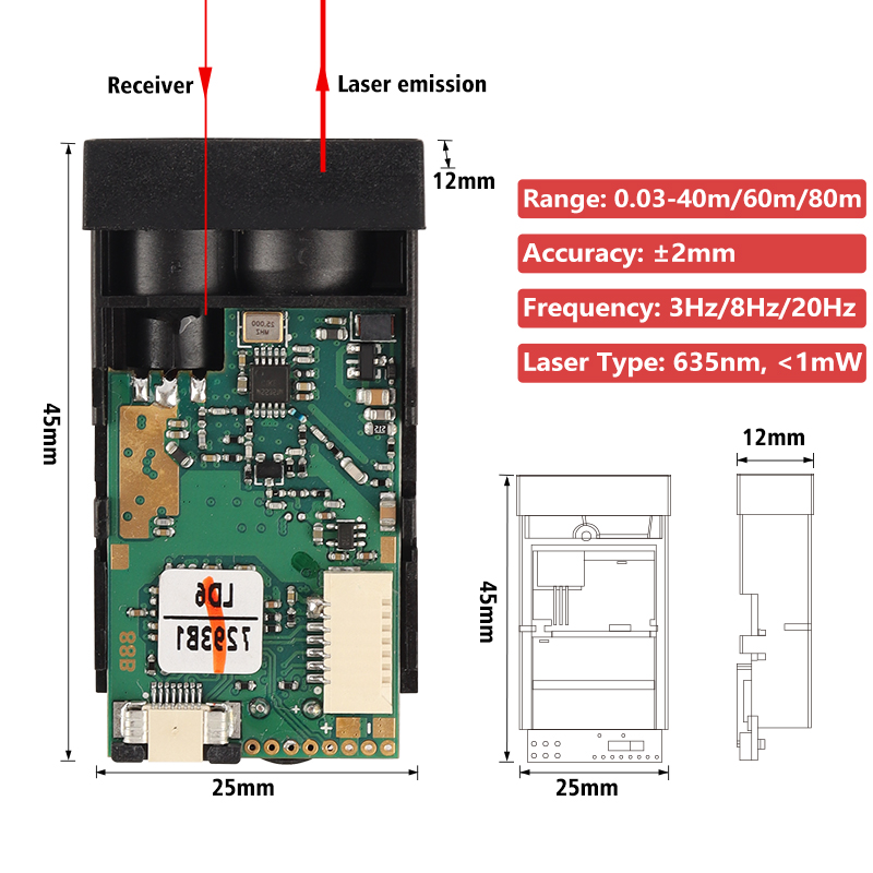 Laser Distance Meter 40m Long Range Locator