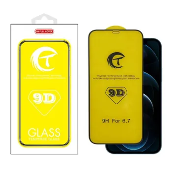 9D Full Glue Screen Protector for iPhone 13 Mini/12 Pro/11 XS Max/XR/7/8 Plus Tempered Glass with Automatic Exhaust