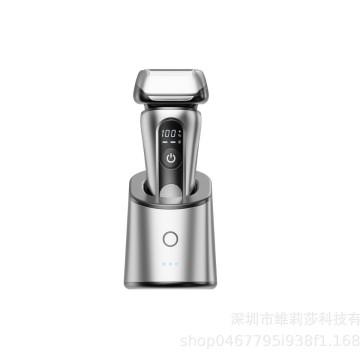 Rechargeable Electric Shaver with LCD Display and Multi-functional Features