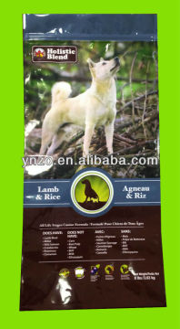 Standup dog food bag with ziplock