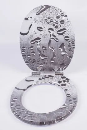 Grey Water Drop WC Deckel Abattant