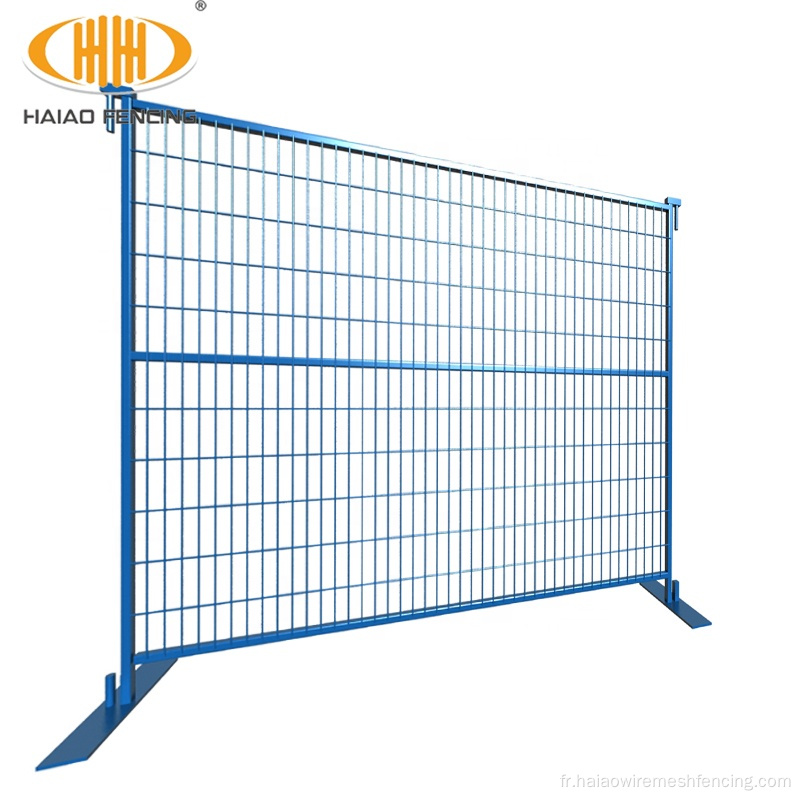 Panneaux de clôture de clôture temporaire en revêtement en poudre