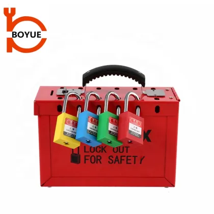 China Factory Portable Steel LOTO Safety Lock Group Lockout Box