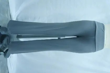 Knitted slim flared pants