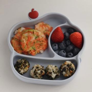 Soft-Hued Kids' Tableware with Cherry Design