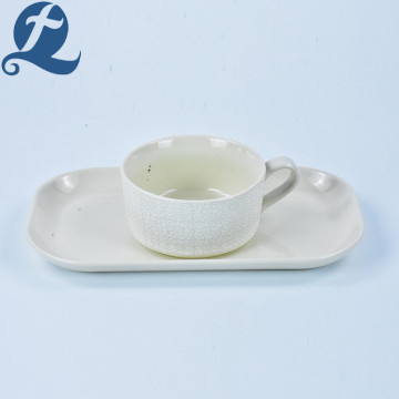 Set Ciotola Per Zuppa Con Manico In Ceramica Con Piatto Rettangolare