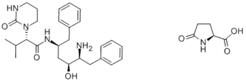 Name: N-(4-Amino-1-benzyl-3-hydroxy-5-phenyl-pentyl)-3-methyl-2-(2-oxo-tetrahydro-pyrimidin-1-yl)-butyramide 5-oxopyrrolidine-2-carboxylic acid CAS 192726-06-0