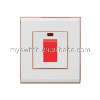 BS UK Standard Electrical Water Heater 45A DP Smart Wall Switch with Neon
