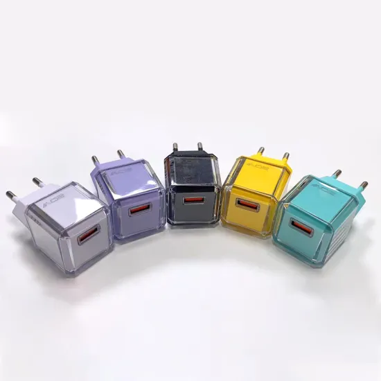 Transparent Macaron Wall Charger PD 20W EU - Fast Charging for Multiple Devices