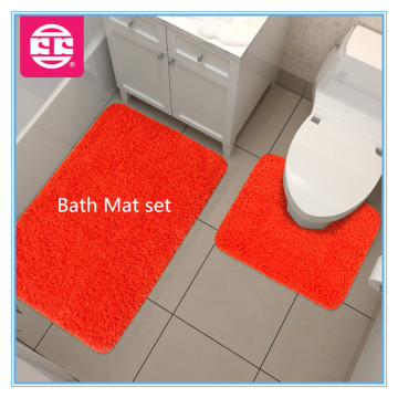 KOKO 2 pieces set solid PP frizzy bath rug