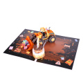 3D Excavator Születésnapi Zene Fény Pop-up Kártya