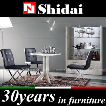 model round top dining table / mdf dining table with 3 seater / cheap dining table with 3 person A-24