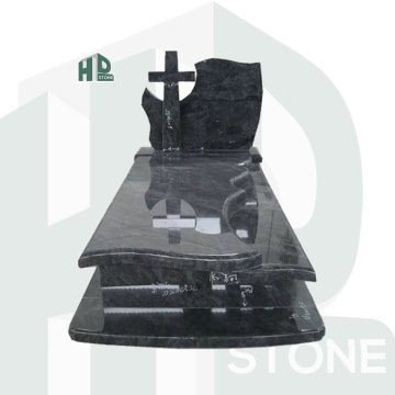 New Design Carved Bahama Blue Granite Tombstones and Monuments