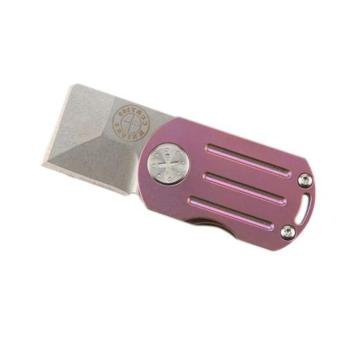 Mini cuchillo plegable de titanio de bolsillo con múltiples funciones