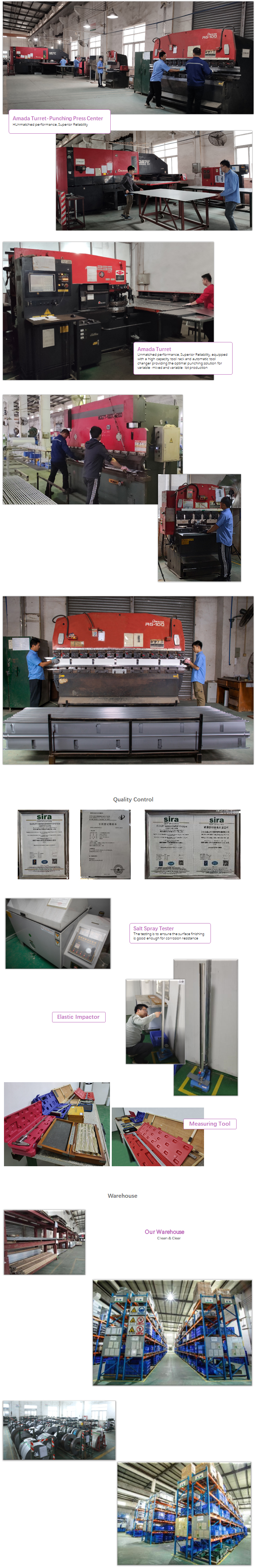 Sheet metal cabinets for place servers