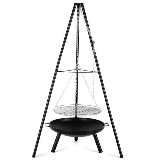 22 Inch  Charcoal Oven Round Tripod Camping Grill Barbecue hanging bbq