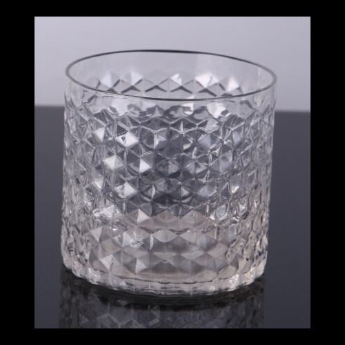 Verre gaufré bougie coupe diamant