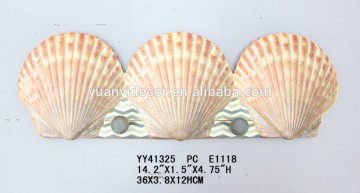 wall mounting seashell design hooks, Decorative wall coat hook