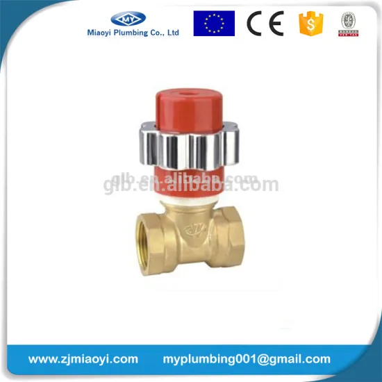 Brass radiator valve with lock, brass regulating valve