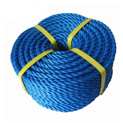 green blue red black 3 strand twisted rope