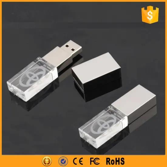 promotional gift crystal usb flash drive with custom logo
