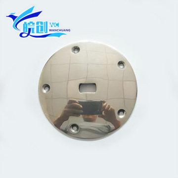 Accesorios para barcos con discos de acero inoxidable.