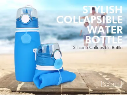 Bicycle Accessories Manufacturer 750ml BPA Free Collapsible Water Bottles In Bulk