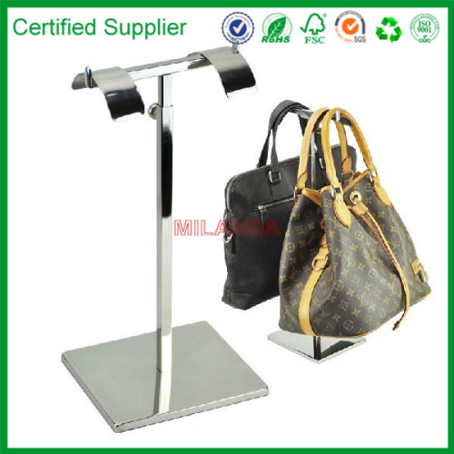 chrome handbag display stand for retail store / stainless steel handbag display stand