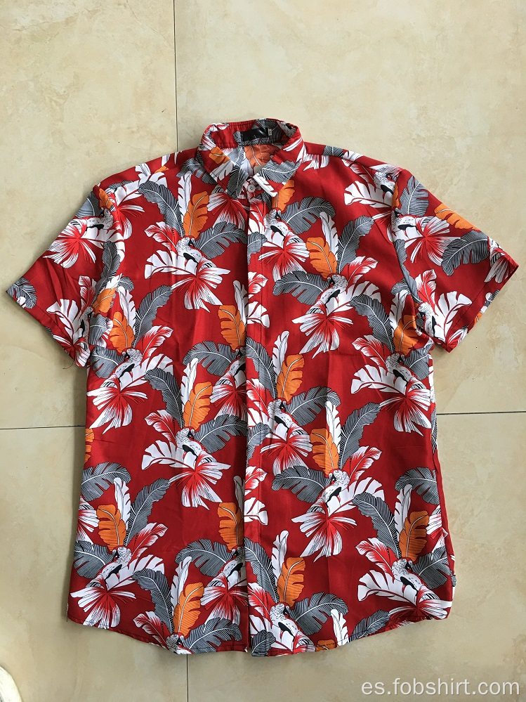 impresión de camisas de playa hawaiana para hombres