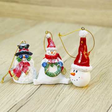 Personalisierte Mini Snowman Anhänger Weihnachtsbaum -Ornamente: Exklusive Werbegeschenke des Ladens.