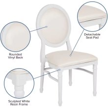 Elegant White Modern Louis Chair for Wedding
