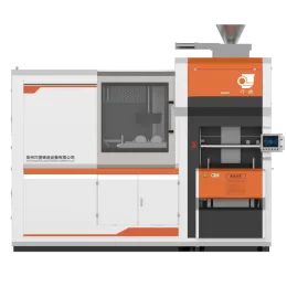 Auto upper and lower sand shooting slide out molding machine