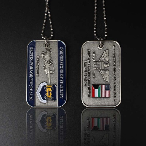 Wholesale Engraved Embossed US Military Metal Dog Tag