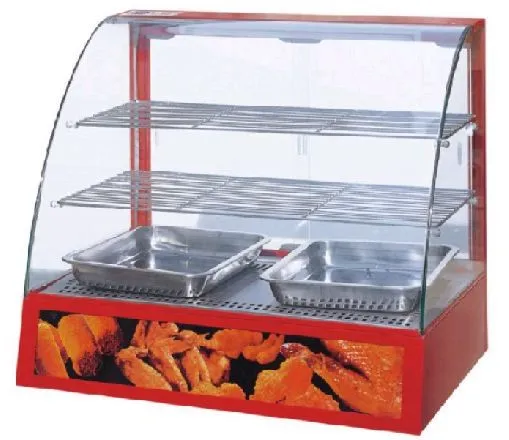 Warming display Curved Insulation food Showcase