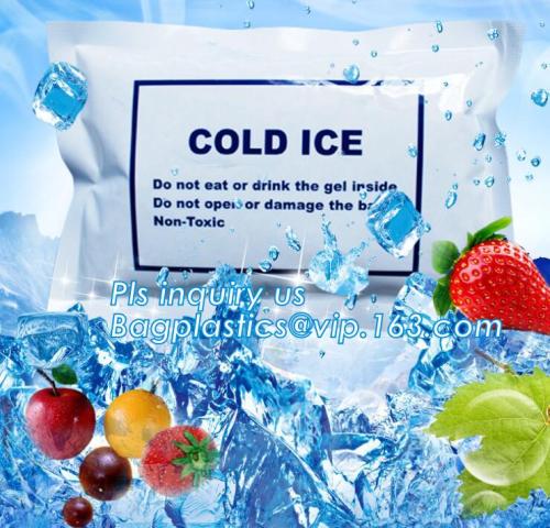 Food fresh care rectangular shape gel cooling pack, Durable using low price cooling fresh food disposable ice bag,reusable dry i