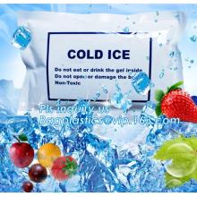 Food fresh care rectangular shape gel cooling pack, Durable using low price cooling fresh food disposable ice bag,reusable dry i