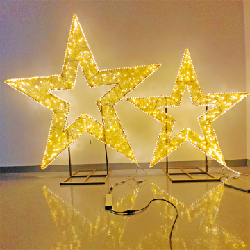 Hiasan Jalan Luar Krismas yang disesuaikan untuk Ramadan: Lampu Motif Bintang 2D