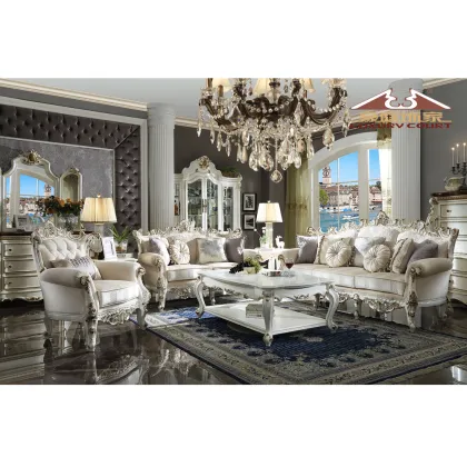 Royal Round Dining Table with 6 Chairs for Dining Room Furniture